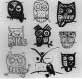 Han Meilin, variations of the owl motif as a design pattern. From Han Meilin, Shangzai renjian (Still in the human world).