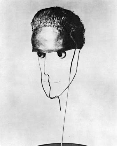 Fig. 9. Jean Crotti, Portrait of Marcel Duchamp (Sculpture Made to Measure), 1915 (original, life size, now lost). Photographer unknown. Jean Crotti Papers, Archives of American Art.