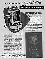 Advertisement for Brevel Worm Motor. Philadelphia Museum of Art, Archives, Anne d'Harnoncourt Records.