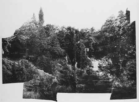 Marcel Duchamp: Landscape (study for Étant donnés: 1° la chute d'eau, 2° le gaz d'éclairage), 1959. Collotype in black ink on cellulose acetate silk fabric backed with paper, 74 × 102,8 cm.