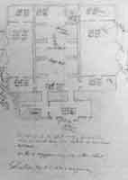 Marcel Duchamp's proposed floor plan for the modern art wing at the Philadelphia Museum of Art, September 7, 1950.