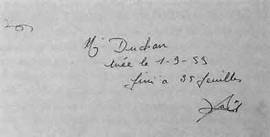 Verso of Duchamp's Landscape (study for Étant donnés), 1959.