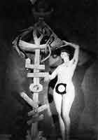 Totem of All Religions, conceived and designed by Frederick Kiesler, executed by Henri Étienne-Martin (French, 1913-1985), with model, in the Hall of Superstitions, Exposition Internationale du Surréalisme, Galerie Maeght, Paris, 1947