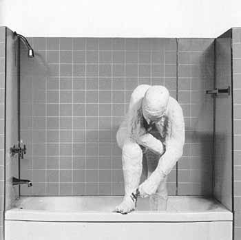 George Segal; Woman Shaving Her Leg, 1963. 
Plaster, metal, porcelain, and Masonite, 160 × 165,1 × 76,2 cm