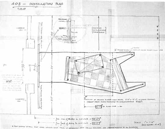 Paul Matisse’s installation plan for Étant donnés.