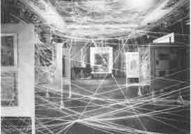 Marcel Duchamp; Installation for First Papers of Surrealism, New York, 1942.