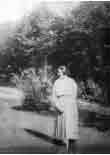 Portrait of Lydie Sarazin-Levassor in the garden of the family house, “Les Fondrets”, Étretat, c. 1920.