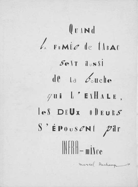 View: The Modern Magazine Marcel Duchamp Volume (Series V, Number 1, March 1945, back cover).