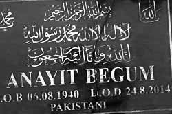 Anayit Begum (1940-2014) — Hamburg / Ohlsdorf (D)